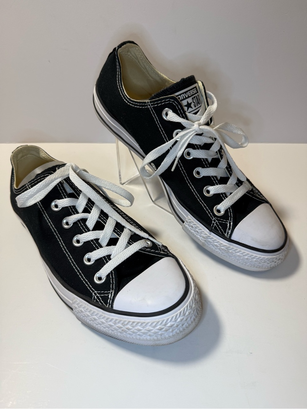 Converse Black and White Low Top Canvas Sneakers